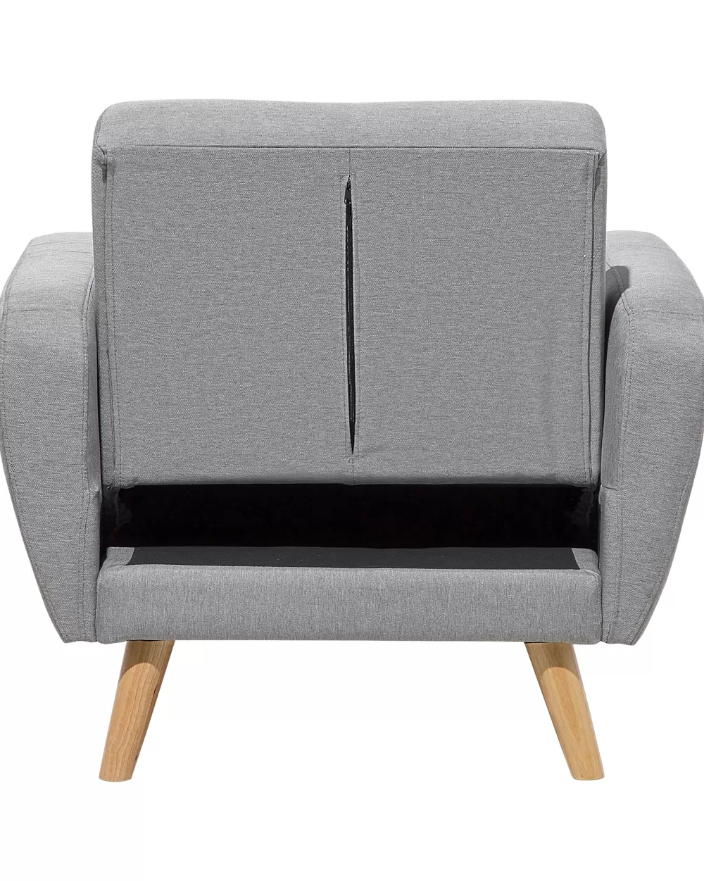 Promozione Beliani: Poltrona Reclinabile Confortevole in Grigio Chiaro con Design Floreale Moderno