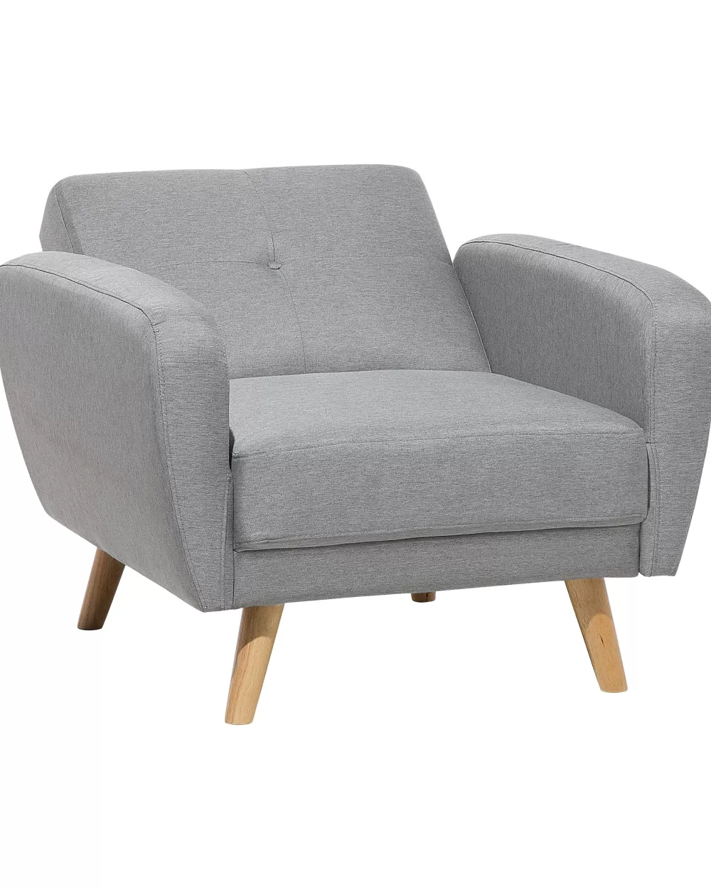 Promozione Beliani: Poltrona Reclinabile Confortevole in Grigio Chiaro con Design Floreale Moderno