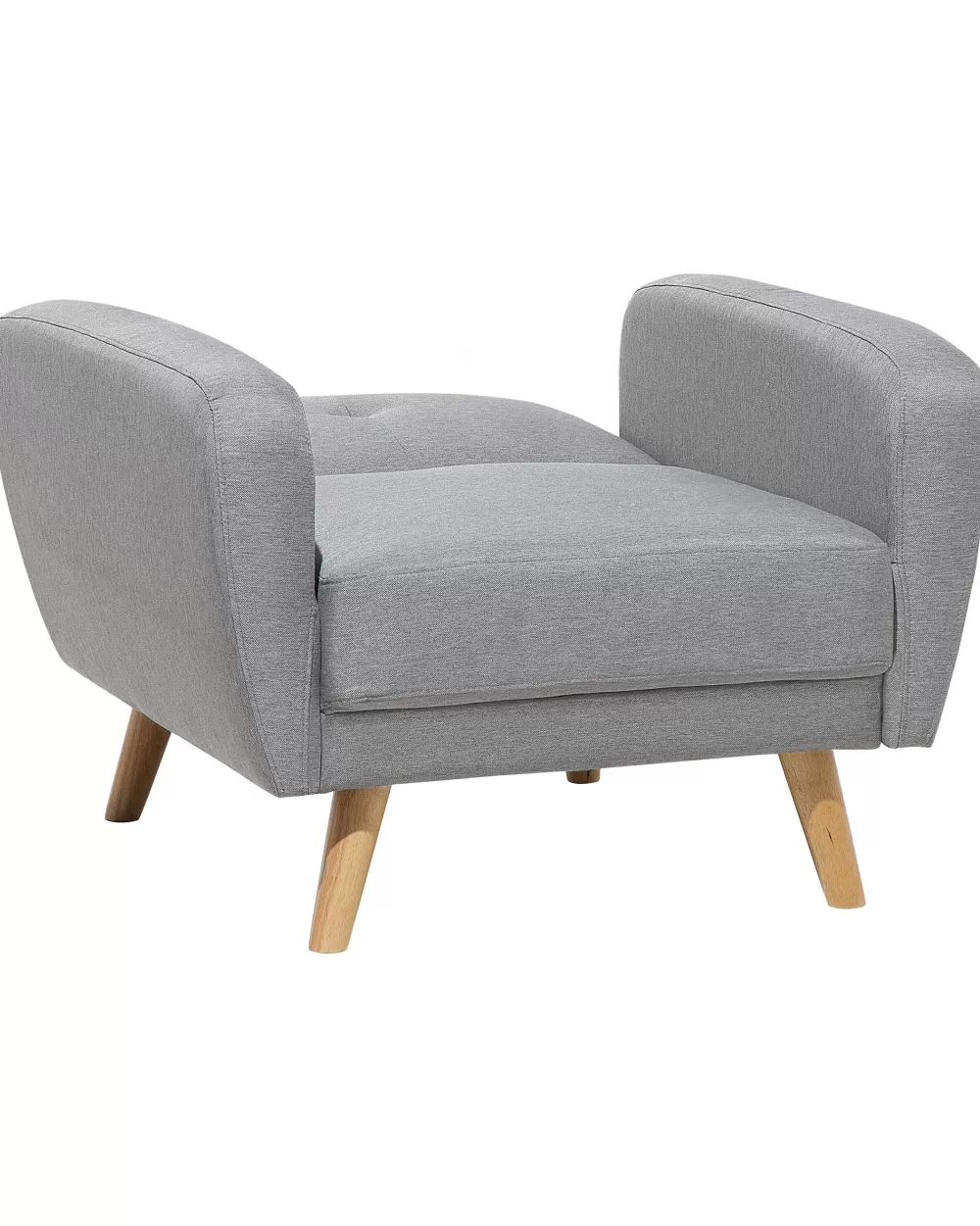 Promozione Beliani: Poltrona Reclinabile Confortevole in Grigio Chiaro con Design Floreale Moderno