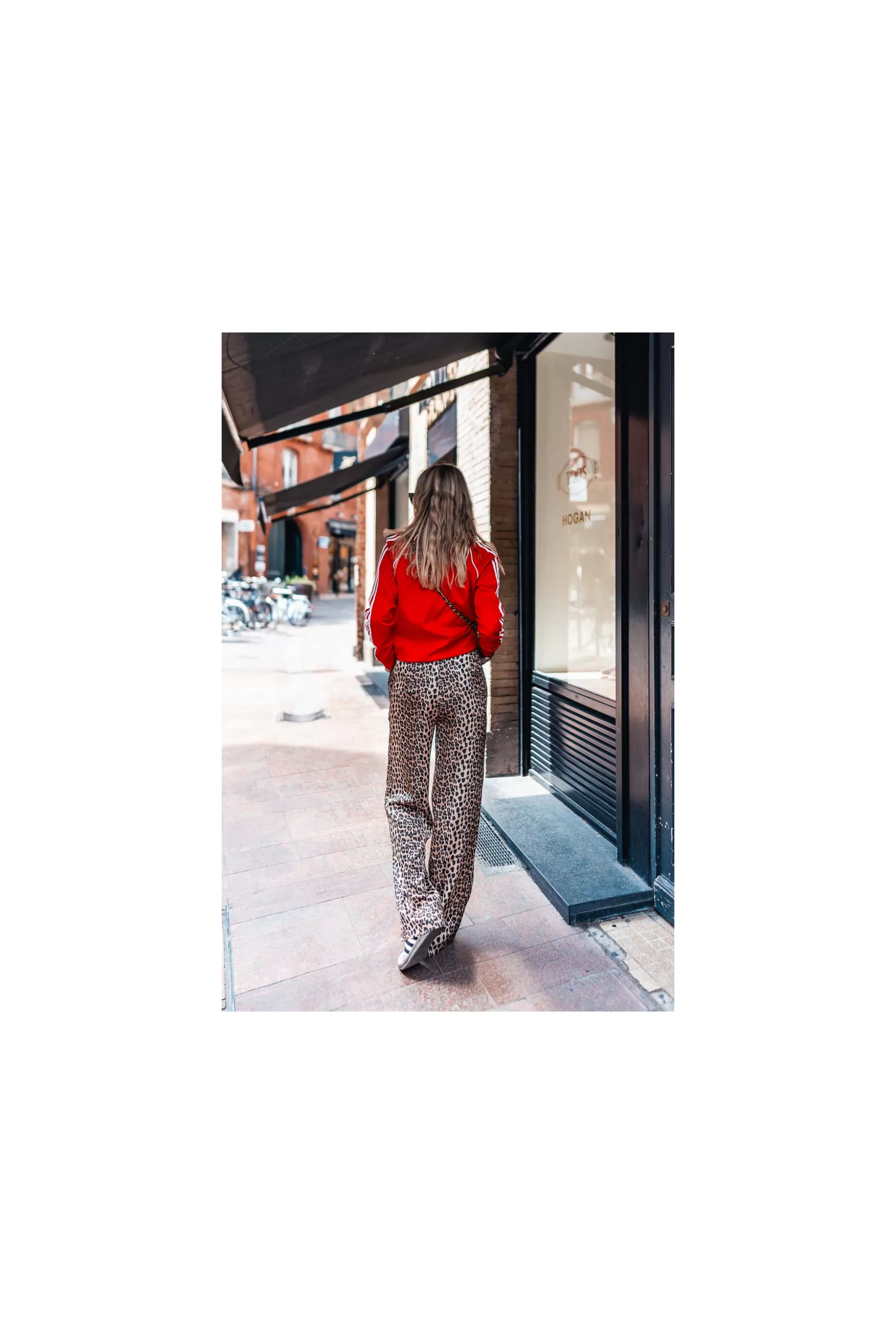 Pantaloni Eleganti Lidia con Stampa Léopard - Saldi Primavera-Estate | Disponibili in Lunghezza Classica e Versione Short 

（：++，(Léopard→Leopardo)，