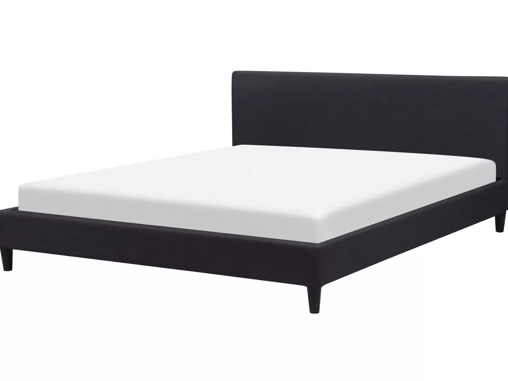 Letto Beliani in Tessuto Parigino Stile Classico, Nero Elegante - 180x200 cm con Design Fitou
