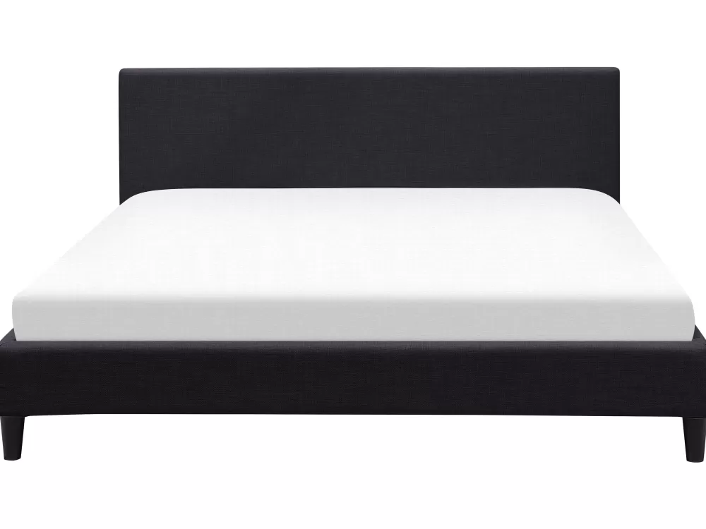 Letto Beliani in Tessuto Parigino Stile Classico, Nero Elegante - 180x200 cm con Design Fitou