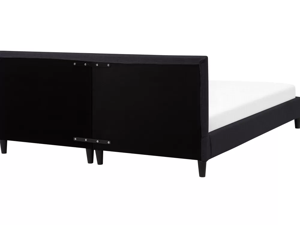 Letto Beliani in Tessuto Parigino Stile Classico, Nero Elegante - 180x200 cm con Design Fitou