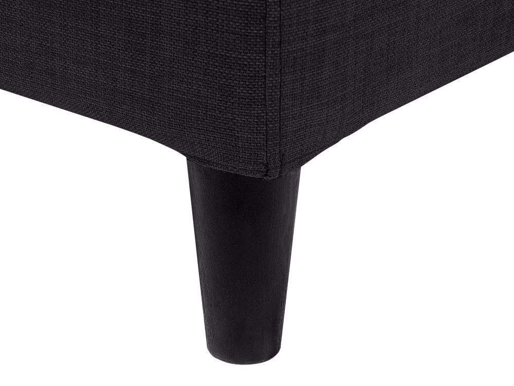Letto Beliani in Tessuto Parigino Stile Classico, Nero Elegante - 180x200 cm con Design Fitou