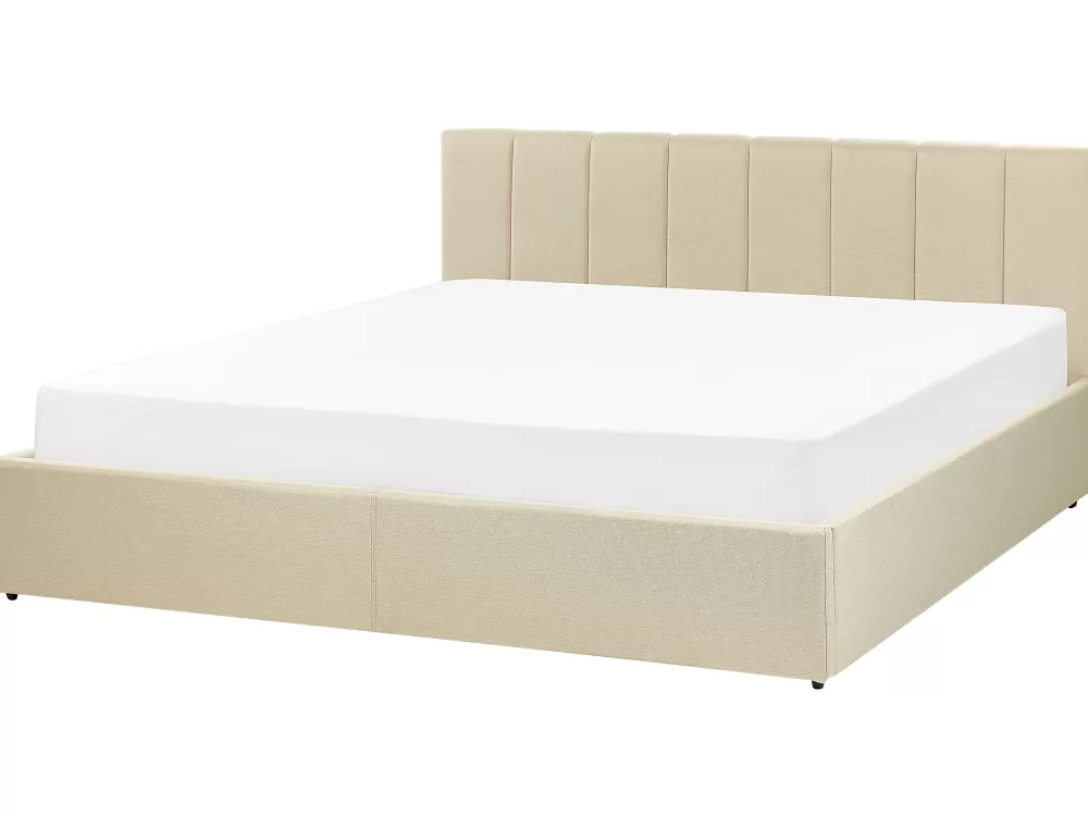 Beliani Dreux - Copriletto Organizzatore in Tinta Unica Beige 180x200 cm, Soluzione Compatta per Spazi Intelligenti (Offerta Limitata)