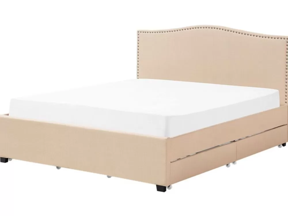 Promozione Beliani Copriletto Organizzatore Parisanky - Tessuto Beige Sabbia 180x200 cm, Design Pratico Montpellier