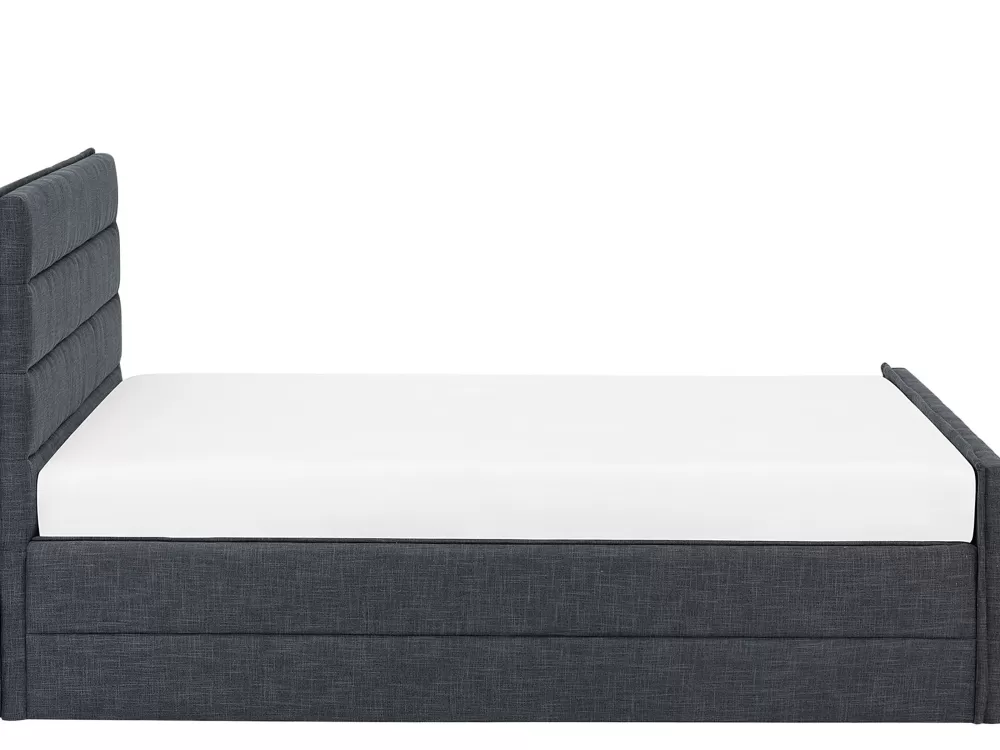 Copripiumino Parisanky Beliani Grigio Antracite - Tessuto Morbido 180x200 cm Collezione Valbonne