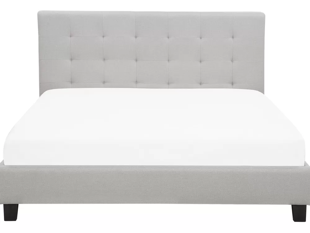 Beliani Parisanky Copriletto Elegante in Tessuto Grigio Chiaro 180x200 cm - Design La Rochelle per Camera da Letto Moderna