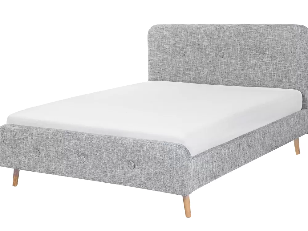 Beliani Copriletto Parisanky in Tessuto Grigio Chiaro 180x200 cm - Promozione Elegante per Arredamenti Rennes