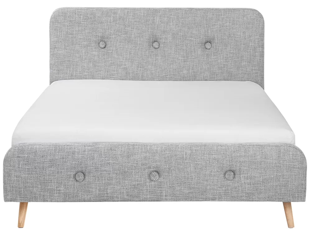 Beliani Copriletto Parisanky in Tessuto Grigio Chiaro 180x200 cm - Promozione Elegante per Arredamenti Rennes