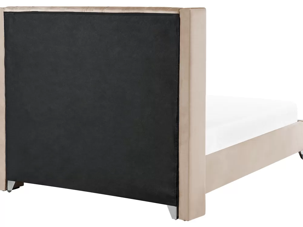 Beliani Parisanky: Copriletto in Velluto Beige Misura King 180x200 cm - Linea Lubbon