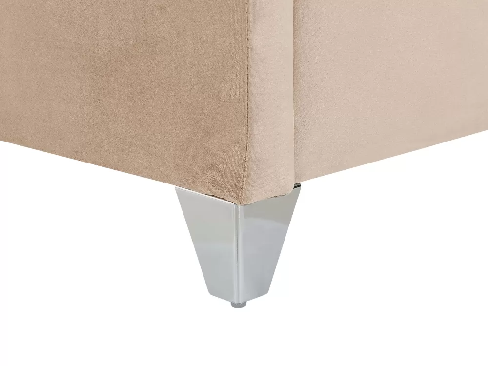 Beliani Parisanky: Copriletto in Velluto Beige Misura King 180x200 cm - Linea Lubbon