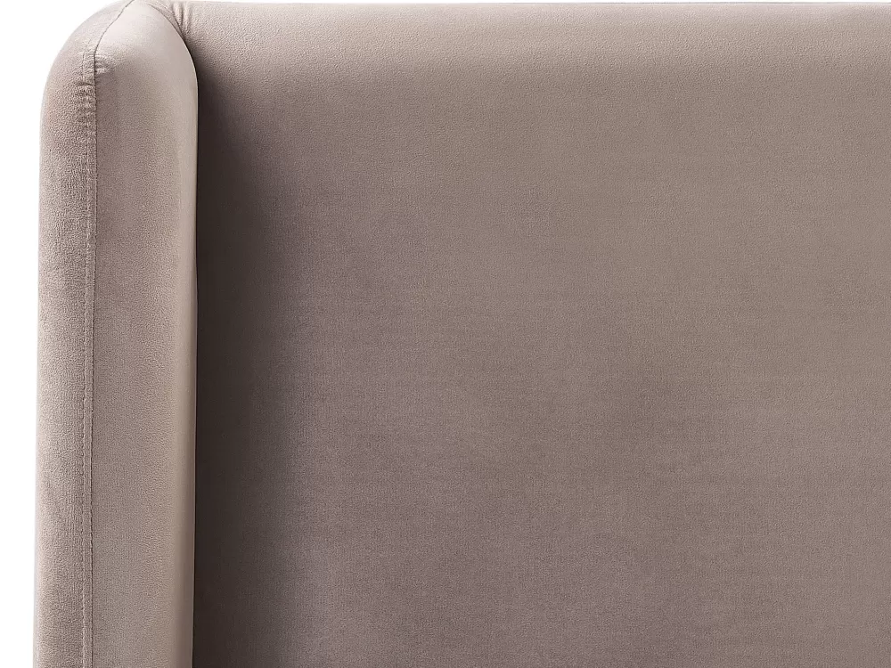 Beliani Letto Parisanky con Rivestimento in Velluto - Piumone Elegante Grigio-Taupe 160x200 cm, Modello Arette