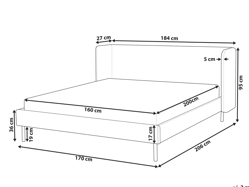 Beliani Letto Parisanky con Rivestimento in Velluto - Piumone Elegante Grigio-Taupe 160x200 cm, Modello Arette