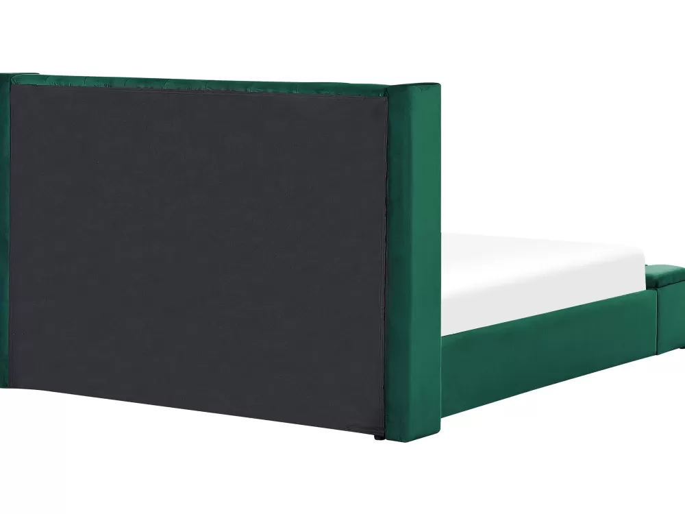 Promozione Beliani Cassapanca Vellutata Smeraldo 180x200 cm - Noyers Elegante con Spazio d'Archiviazione