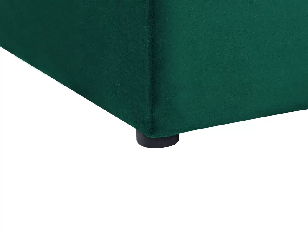 Promozione Beliani Cassapanca Vellutata Smeraldo 180x200 cm - Noyers Elegante con Spazio d'Archiviazione