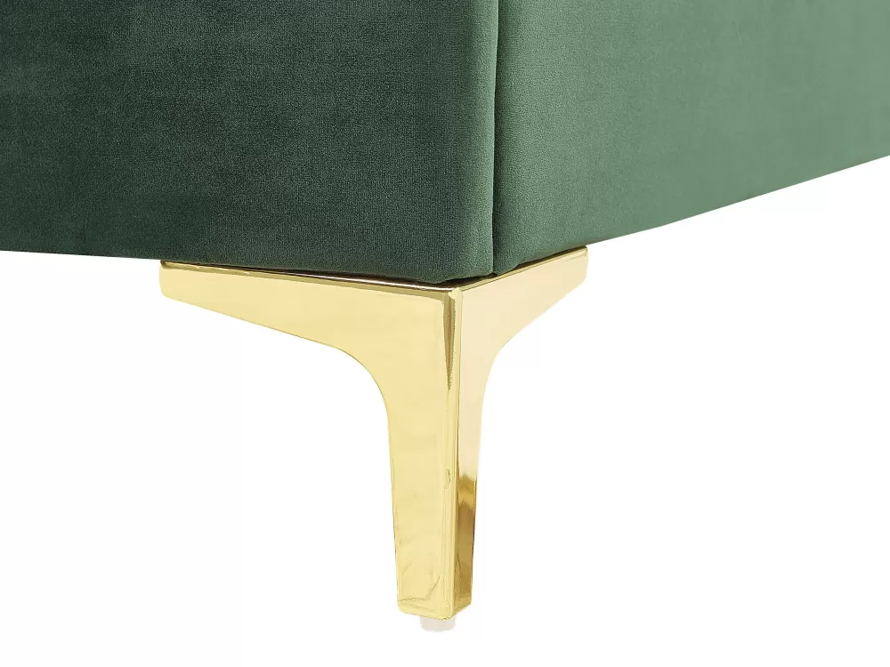 Beliani Parisanky Copriletto in Velluto Verde Foresta - Matrimoniale 180x200 cm, Collezione Limoux, Prezzo Conveniente