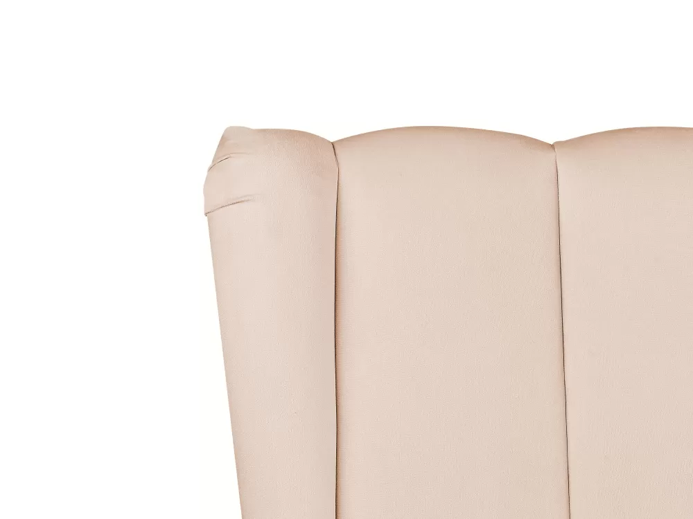 Beliani Parisanky - Divano letto in velluto beige con porta USB integrata, dimensioni 160x200 cm, collezione Miribel