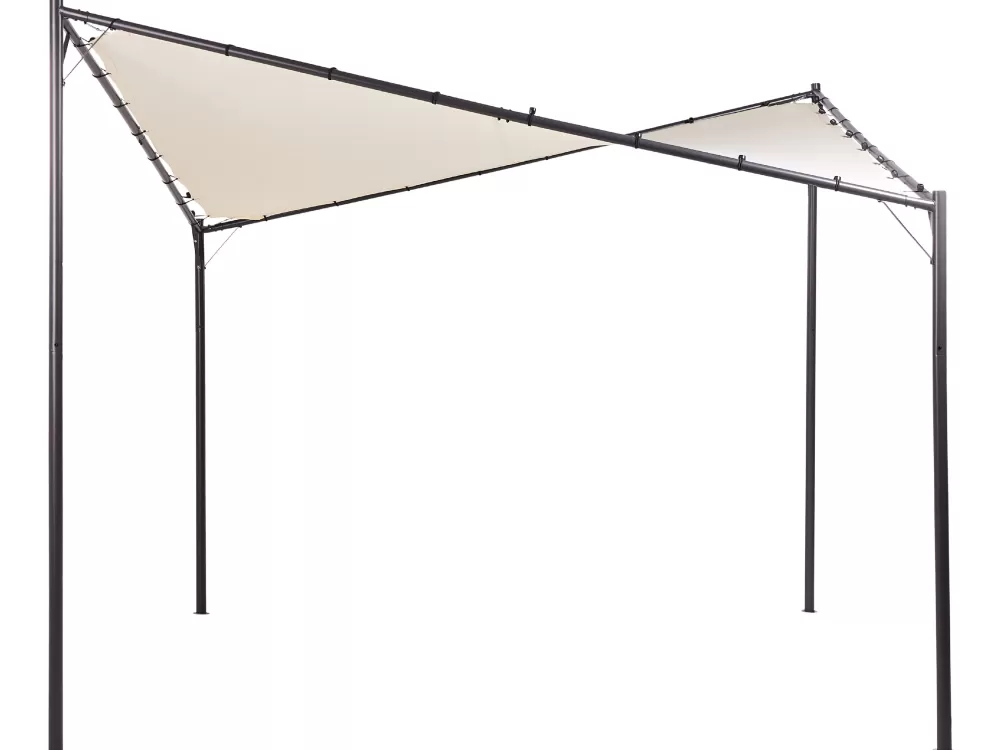 Gazebo Aventine Beige in Offerta - 3x3 Metri Spazioso, Tessuto Antigraffio e Struttura Resistente (Consegna in 5 Giorni)