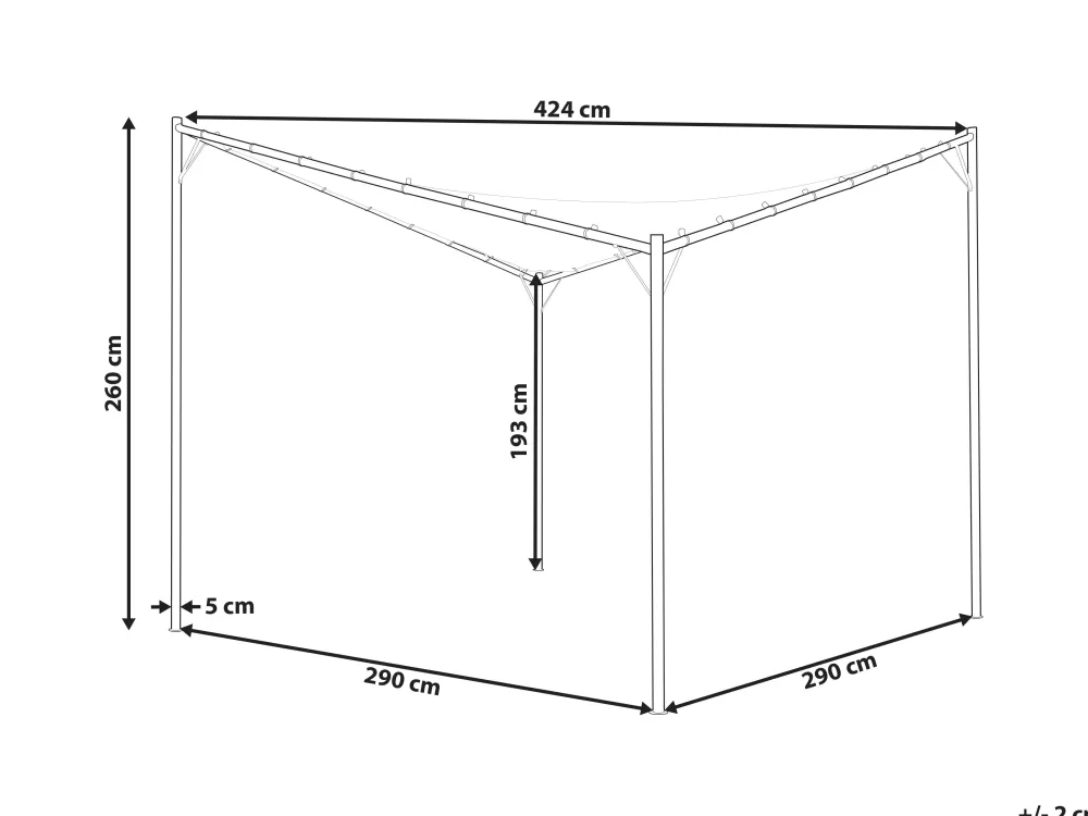 Gazebo Aventine Beige in Offerta - 3x3 Metri Spazioso, Tessuto Antigraffio e Struttura Resistente (Consegna in 5 Giorni)