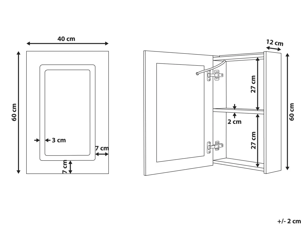 Specchio da Bagno con Illuminazione LED Integrata, Design Moderno 40x60 cm - Condor per Arredamenti Eleganti e Funzionali