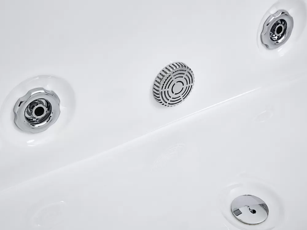 Beliani Vasca Idromassaggio con Luci LED Integrate - Modello Varadero, 183x90 cm, Design Moderno e Bianco Luminoso