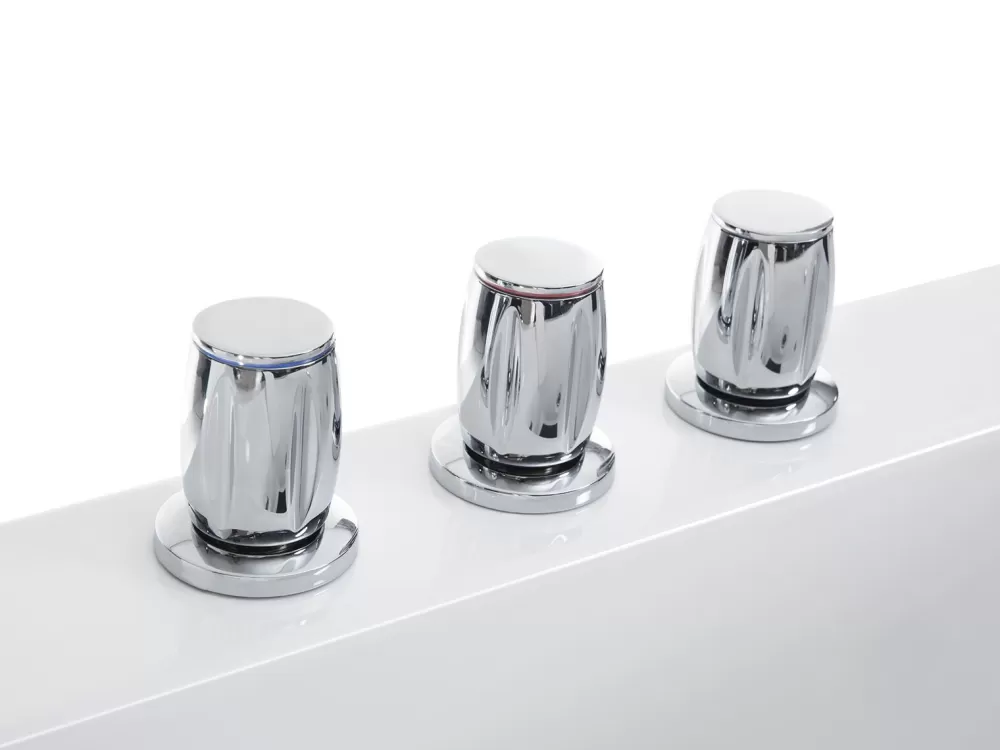Beliani Vasca Idromassaggio con Luci LED Integrate - Modello Varadero, 183x90 cm, Design Moderno e Bianco Luminoso