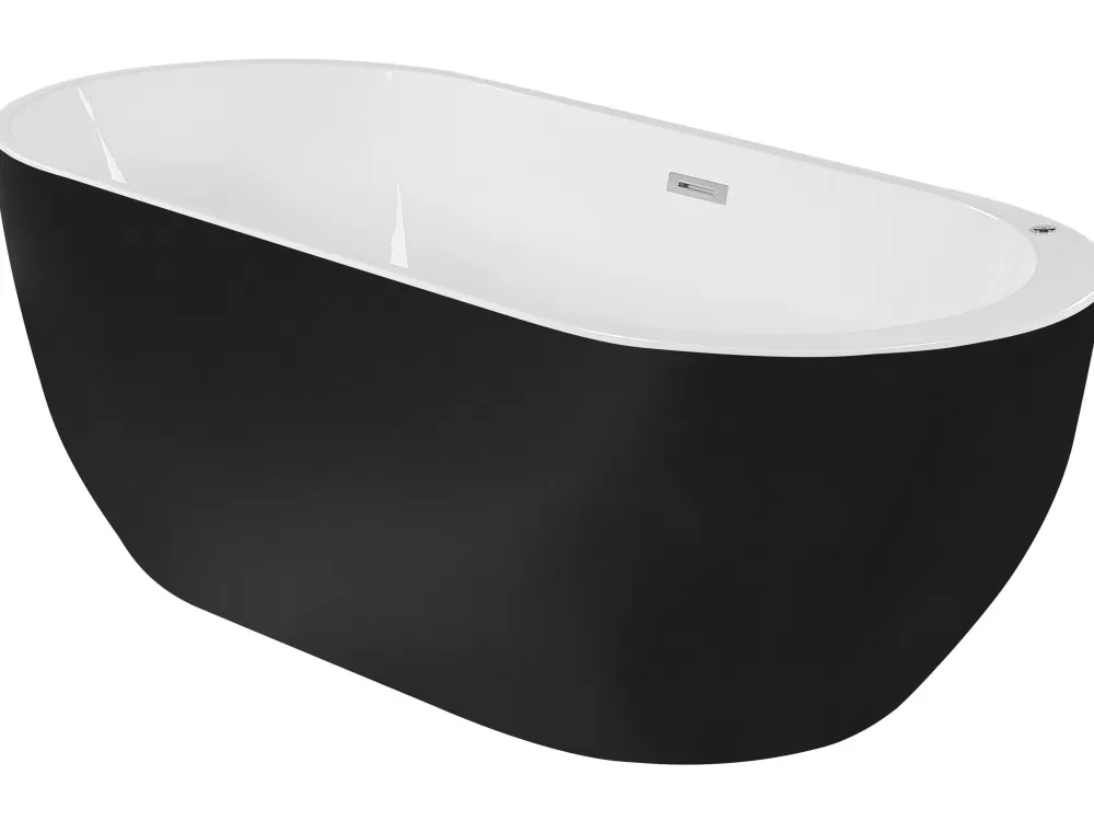 Sauna Autoportante Beliani con Luci LED Integrate, Design Moderno in Nero - 170x80 cm Modello Nevis