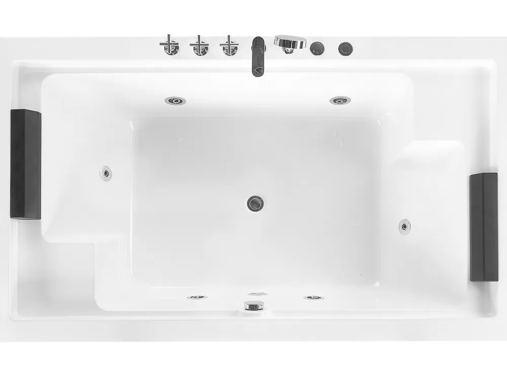 Beliani Cabina Sauna con Doccia Integrata: Design Moderno Autoportante in Bianco, Dimensioni 180x110 cm per Rilassamento Completo