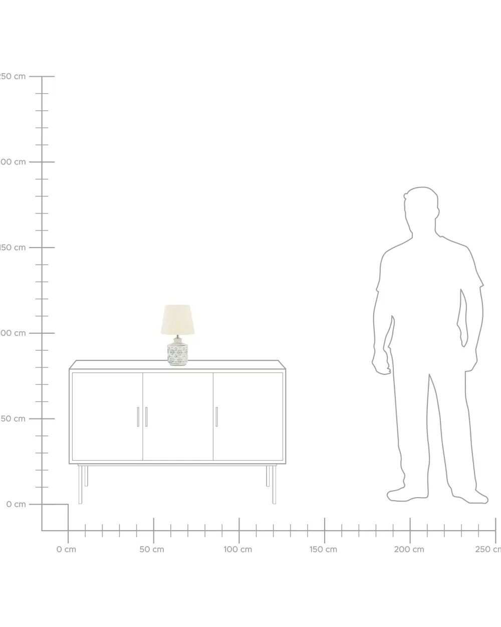Lampada da Tavolo Elegante Beliani in Ceramica Beige con Design Rosanna - Illuminazione Moderna per Soggiorno o Camera da Letto