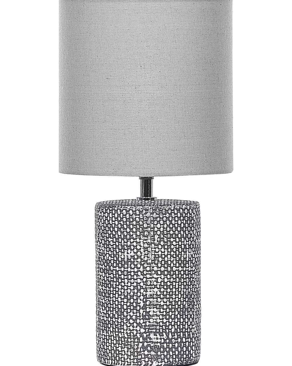 Lampada da Tavolo Beliani Ider in Ceramica Grigia - Design Moderno ed Elegante per Arredamento Contemporaneo