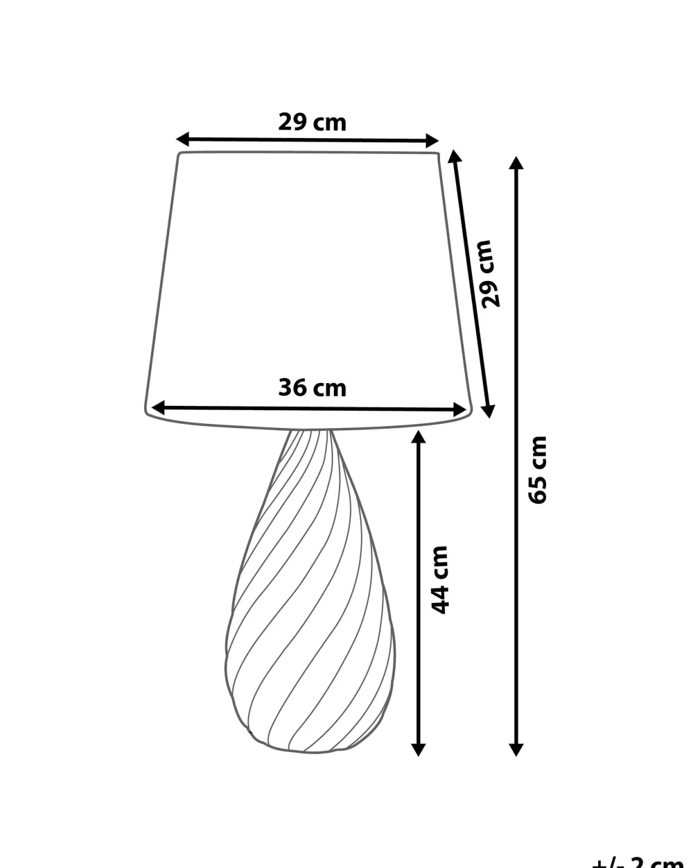 Lampada da Tavolo Moderna in Ceramica Beliani - Design Elegante con Finitura Argento e Bianco, Modello Visela