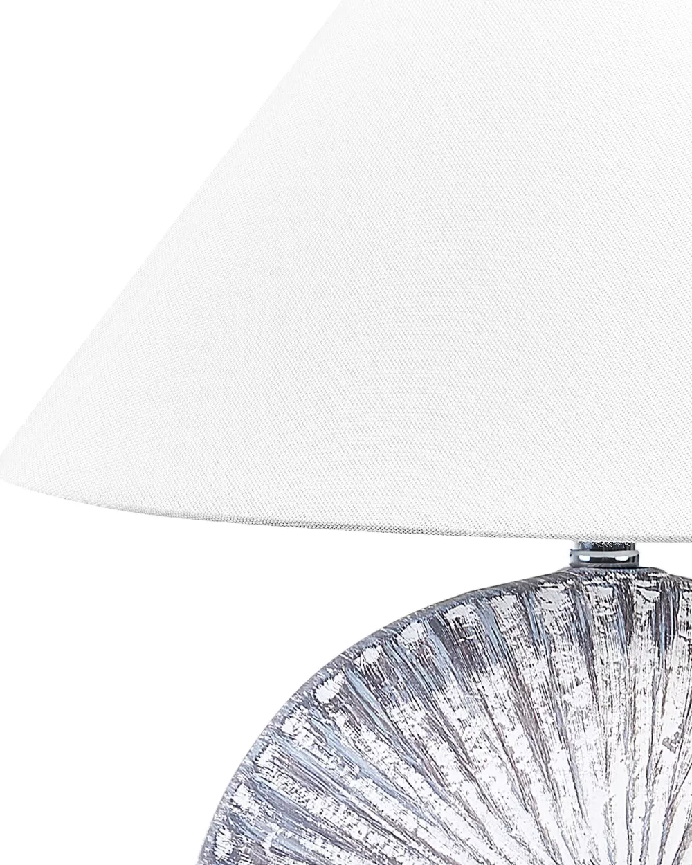 Lampada da Tavolo Moderna Beliani Yuna in Ceramica con Design Conico - Grigio Elegante