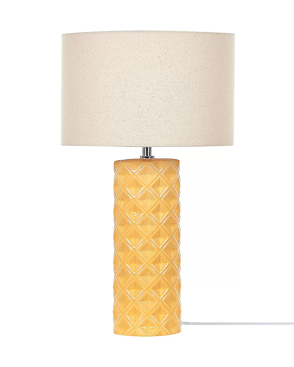 Lampada a Sfera Ceramica Gialla Beliani - Illuminazione d'Atmosfera con Design Elegante, Prezzo Conveniente per Interni Moderni