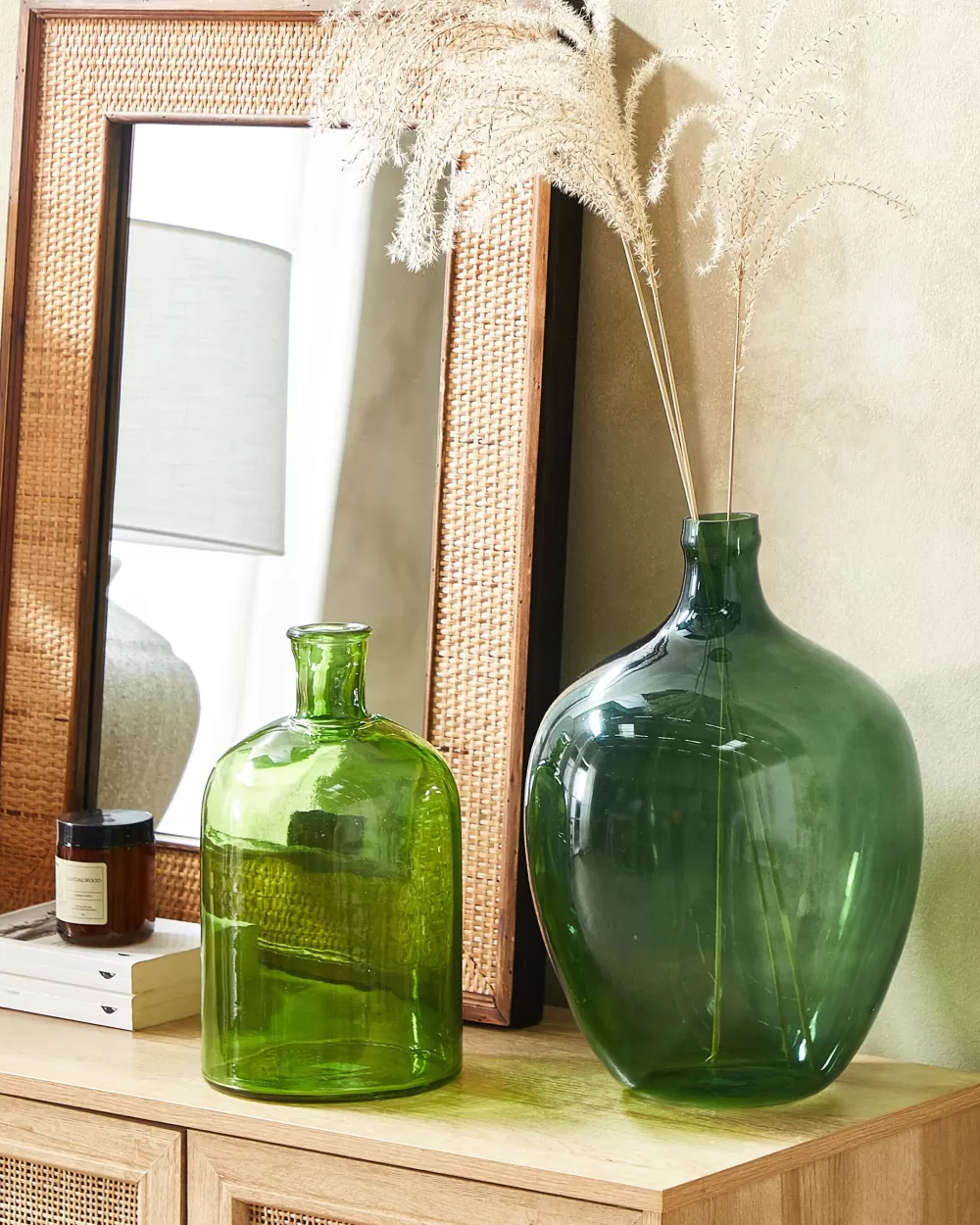 Lampada da Tavolo in Ceramica Bianco Crema - Design Moderno Beliani Modello Caine
