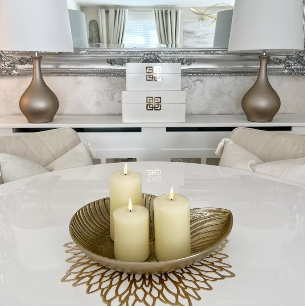 Lampada da Tavolo Elegante in Ceramica Dorata Salla - Design Moderno Beliani
