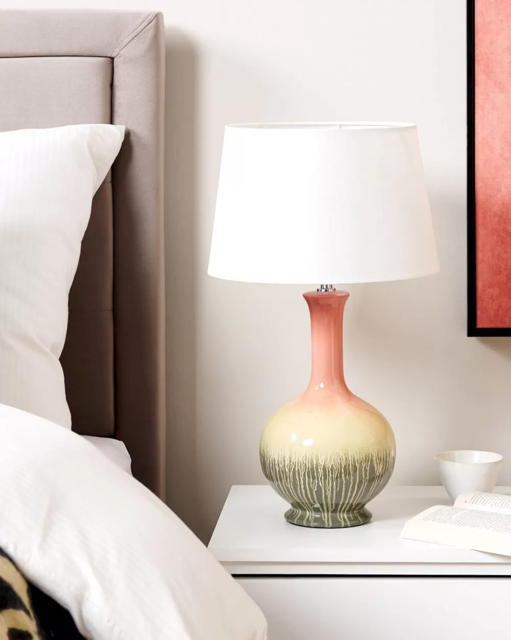 Lampada da Tavolo in Ceramica Multicolore Nizao - Design Moderno e Versatile by Beliani