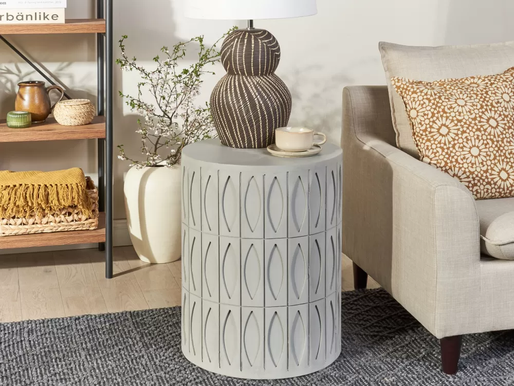 Beliani Lampada da Tavolo Moderna in Ceramica Nera Lucentezza Opaca - Modello Guapore Design Elegante
