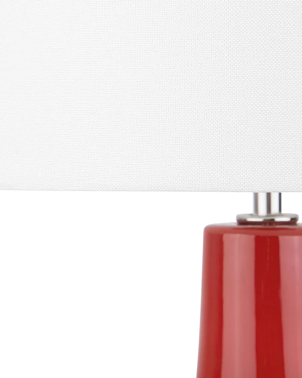 Lampada da Tavolo in Ceramica Rossa Triversa - Design Elegante per Arredamento Moderno Beliani
