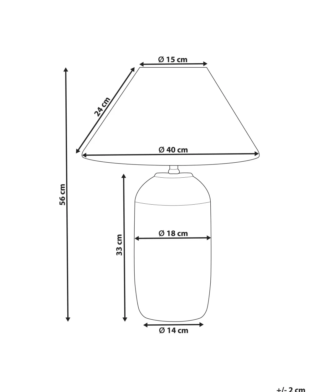 Lampada da Tavolo in Ceramica Blu Notte - Design Moderno Beliani con Sospensione Regolabile, Ideale per Soggiorno o Camera da Letto