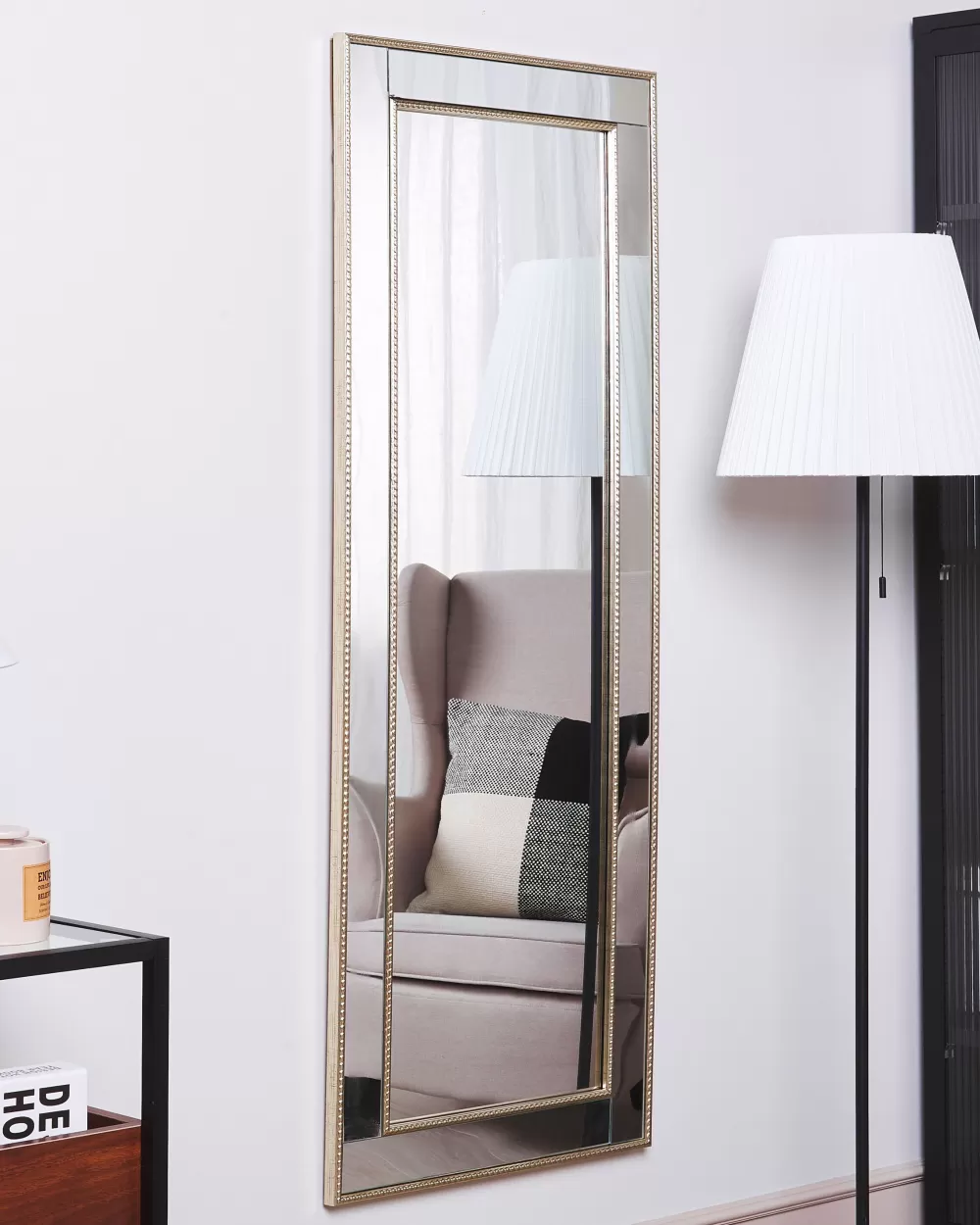 Lampada da Tavolo in Ceramica Luchetti di Beliani - Design Elegante con Combinazione Beige Chiaro e Blu