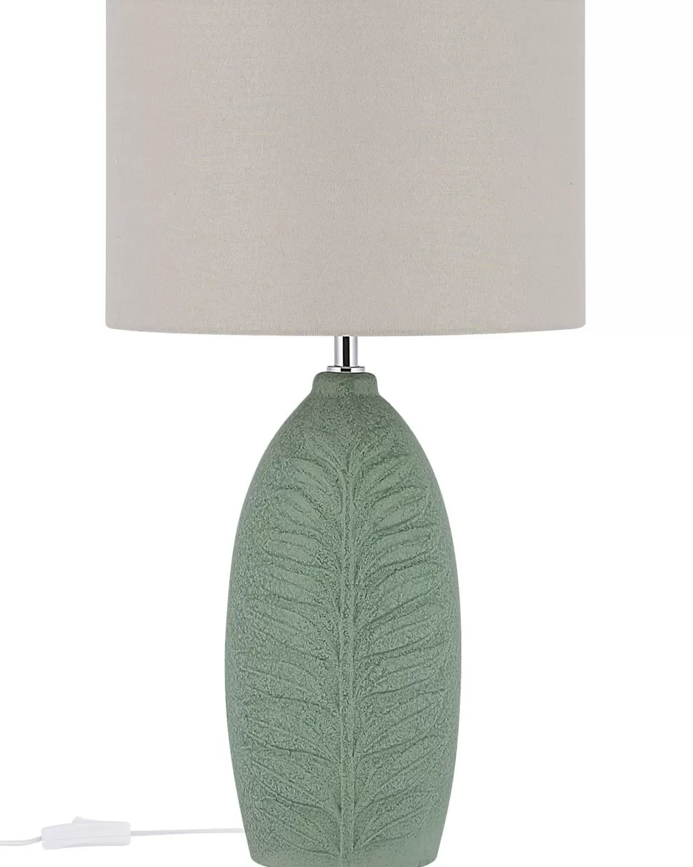 Lampada da Tavolo Beliani Ohio - Design Moderno in Ceramica Verde, Illuminazione Elegante per Interni