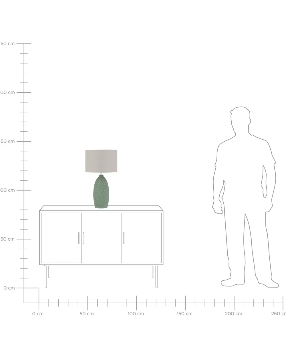 Lampada da Tavolo Beliani Ohio - Design Moderno in Ceramica Verde, Illuminazione Elegante per Interni