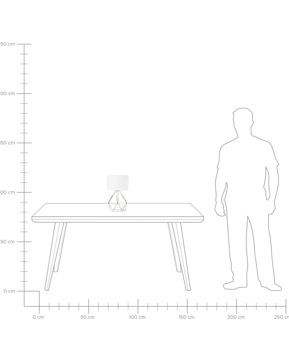 Lampada da Tavolo Beliani in Metallo Dorato - Design Moderno Maroni con Finitura Lucida