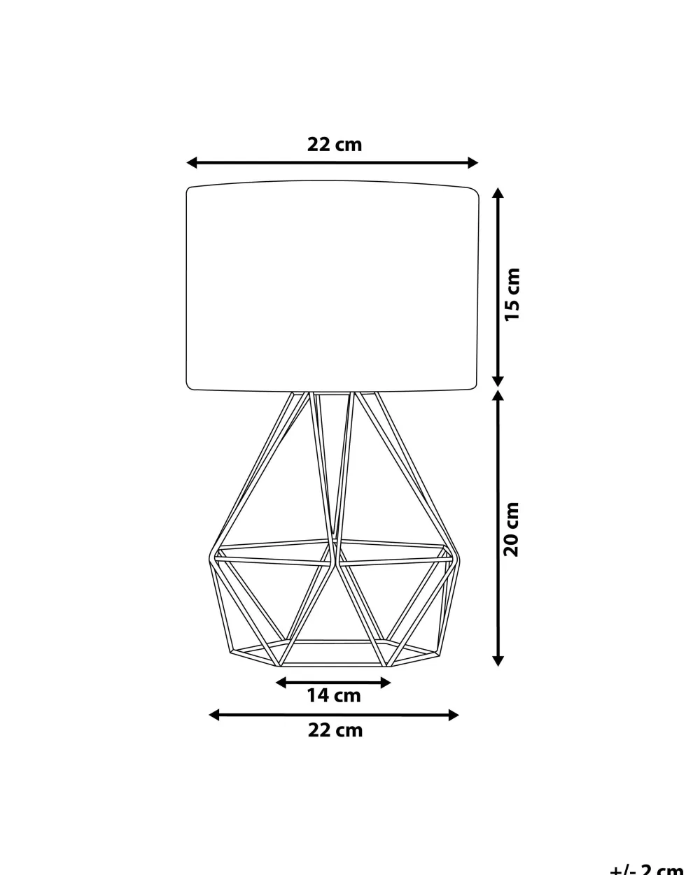 Lampada da Tavolo Beliani in Metallo Dorato - Design Moderno Maroni con Finitura Lucida