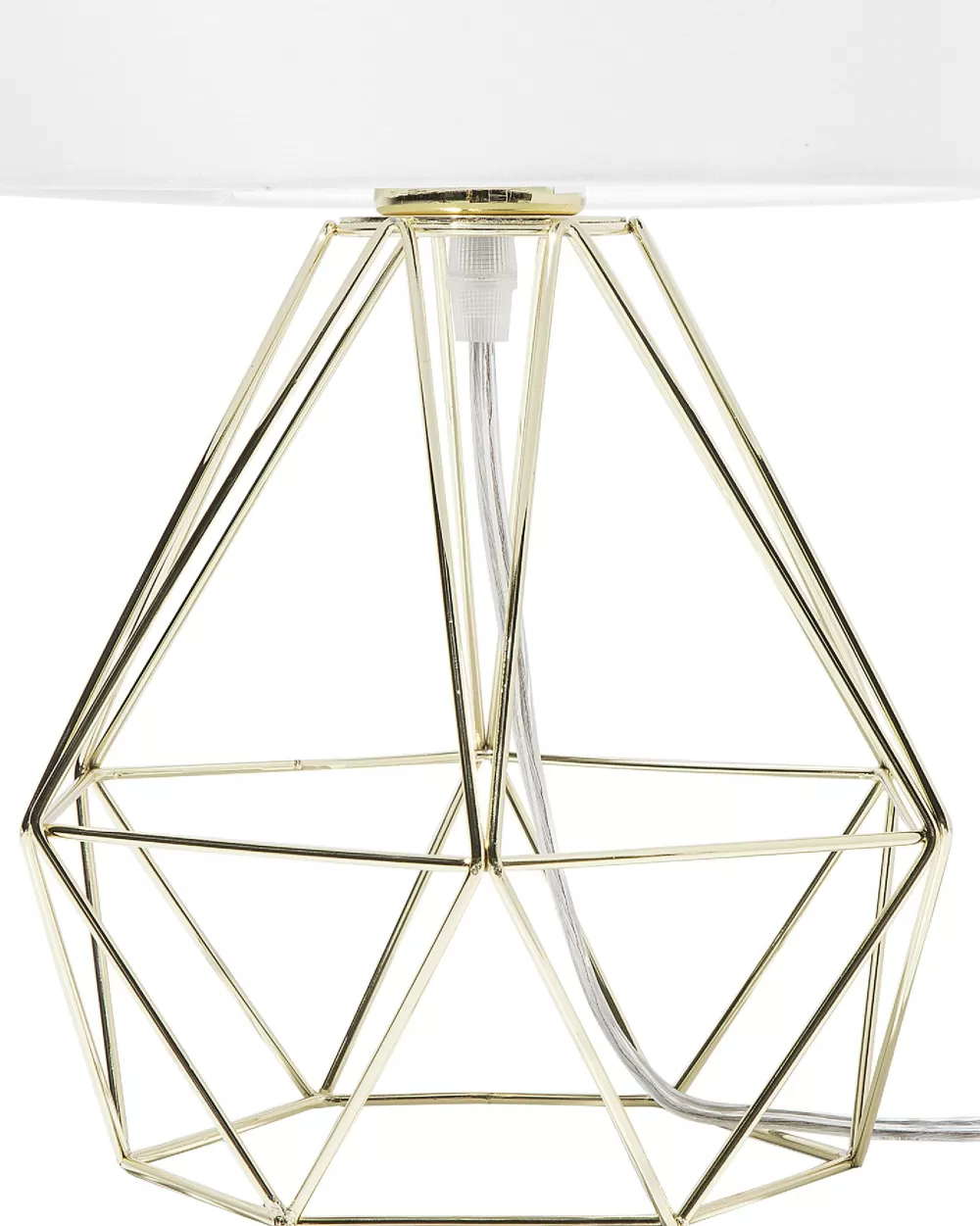 Lampada da Tavolo Beliani in Metallo Dorato - Design Moderno Maroni con Finitura Lucida