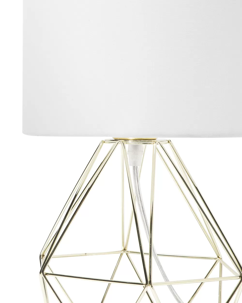Lampada da Tavolo Beliani in Metallo Dorato - Design Moderno Maroni con Finitura Lucida