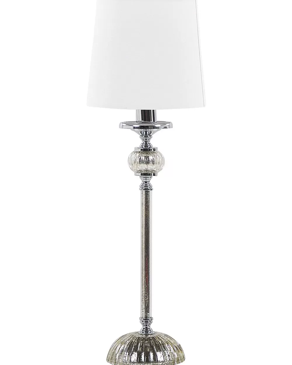 Lampadario Beliani Kubena in Metallo Bianco - Design Moderno per Interni Eleganti