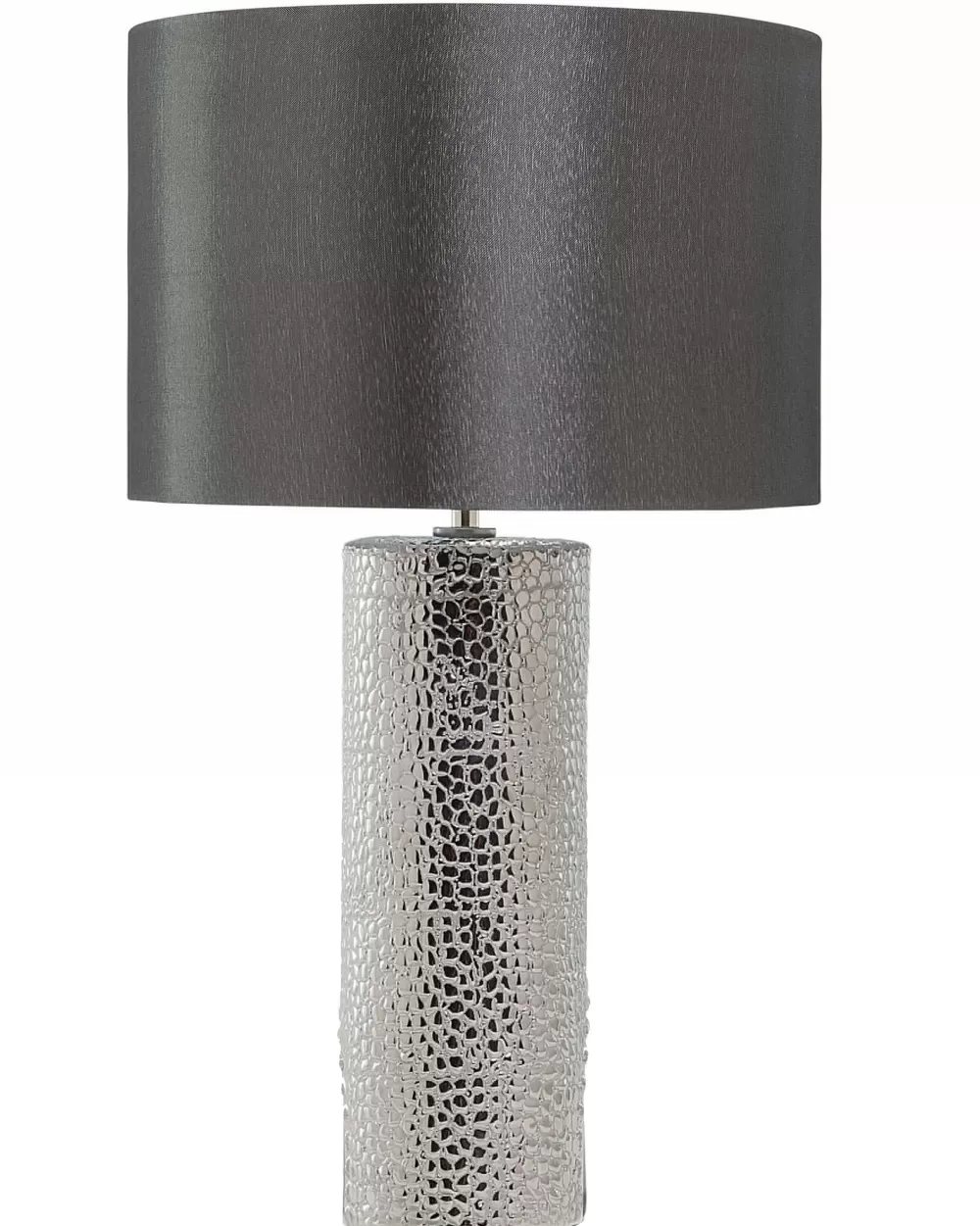 Lampada da tavolo Beliani in porcellana - design elegante in doppia finitura nero/argento modello Aiken