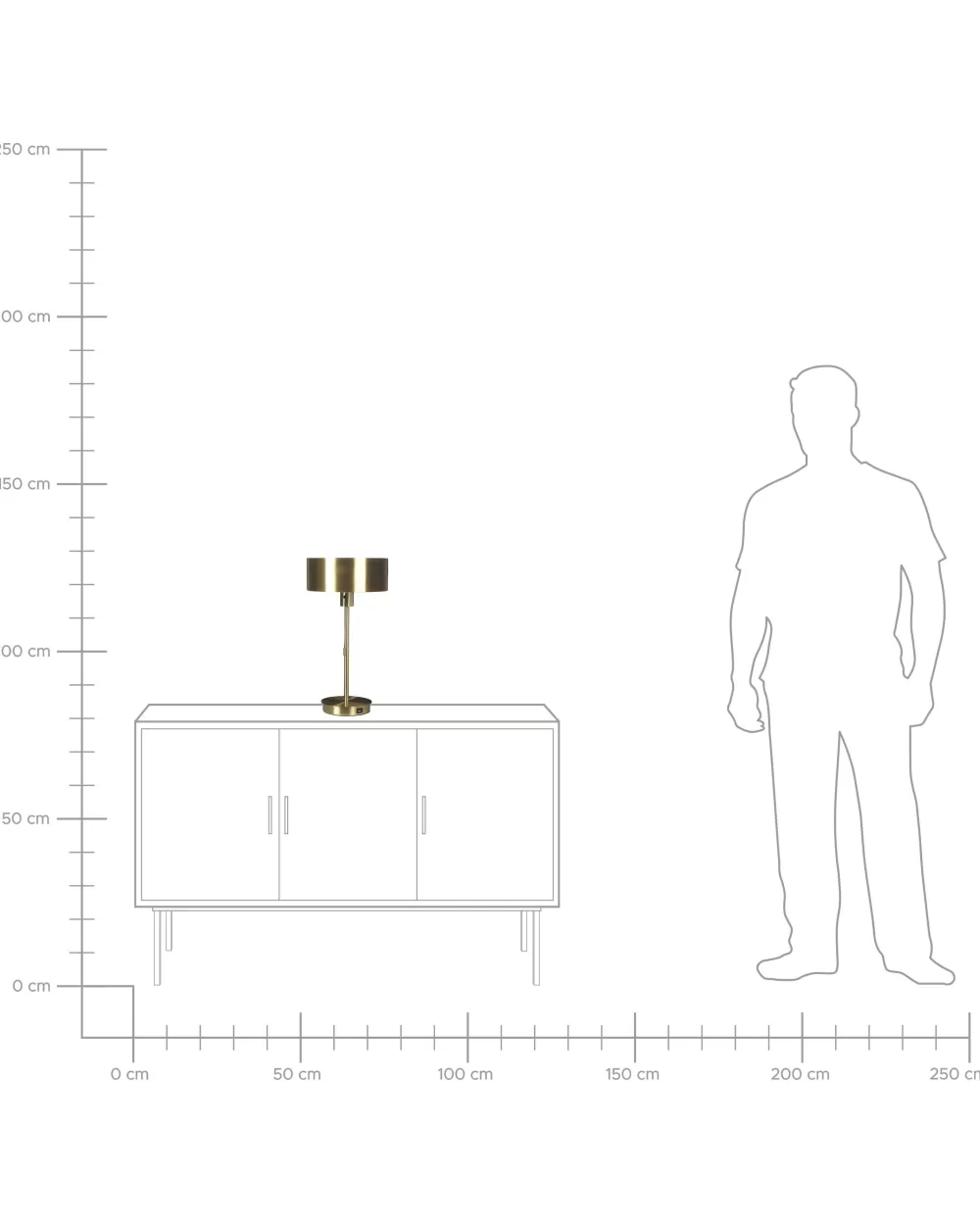 Beliani - Lampada da Tavolo Moderna con Porta USB Integrata, Design in Metallo e Finiture in Oro - Modello Aripo